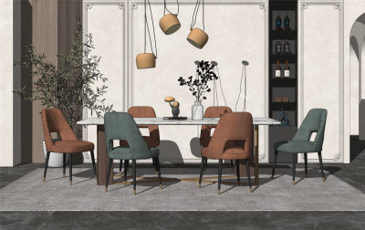 现代雕塑 摆件组合 卡通